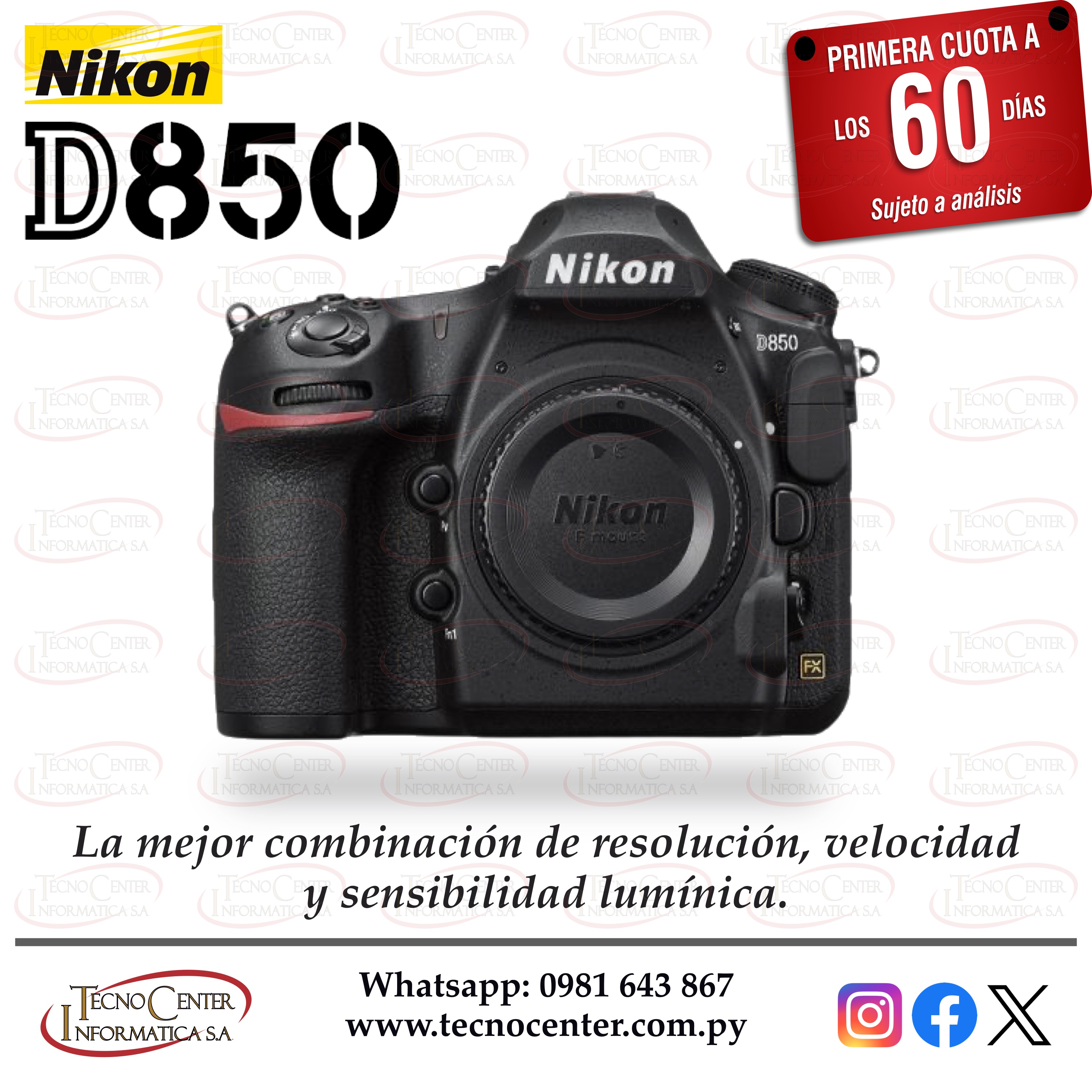 Cámara Nikon D850 Cuerpo